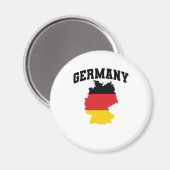 Aimant Allemagne Deutschland Karte mit Flagge (Recto/Verso)
