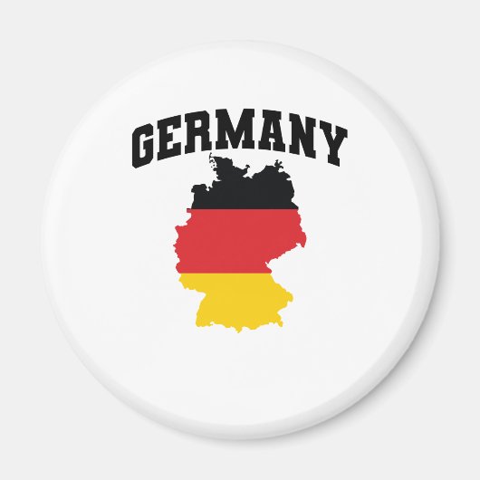 Aimant Allemagne Deutschland Karte mit Flagge (Devant)
