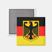 Aimant Allemand, aigle noir du drapeau allemand, Allemagn (Recto/Verso)