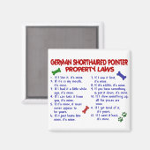Aimant ALLEMAND SHORTHAIRED POINTER Property Laws 2 (Recto/Verso)