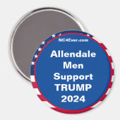 Aimant Allendale Men Support TRUMP 2024 (Recto/Verso)