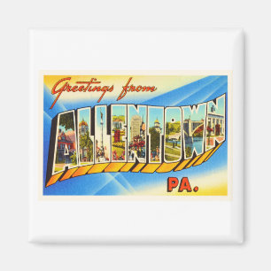 Aimant Allentown Pennsylvania PA Vintage voyage Souvenir