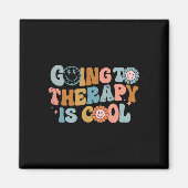 Aimant Aller À La Thérapie Est Cool Rétro Féministe (Devant)