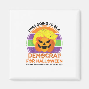 Aimant Aller À Un Démocrate Pour Halloween Drôle Trumpkin