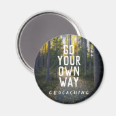 Aimant Aller à votre propre façon Geocaching Custom Trail (Recto/Verso)