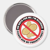 Aimant Allergie des noix (Recto/Verso)