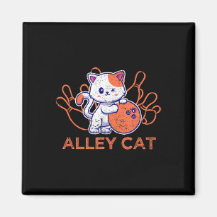 Aimant Alley Cat Bowling Team Humour Funny Bowler Cats Vi