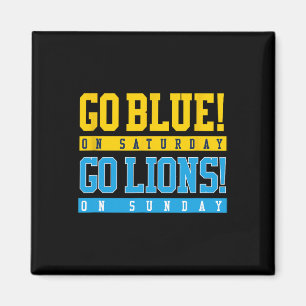 Aimant Allez Bleu ! Samedi Go Lions ! Le dimanche de foot