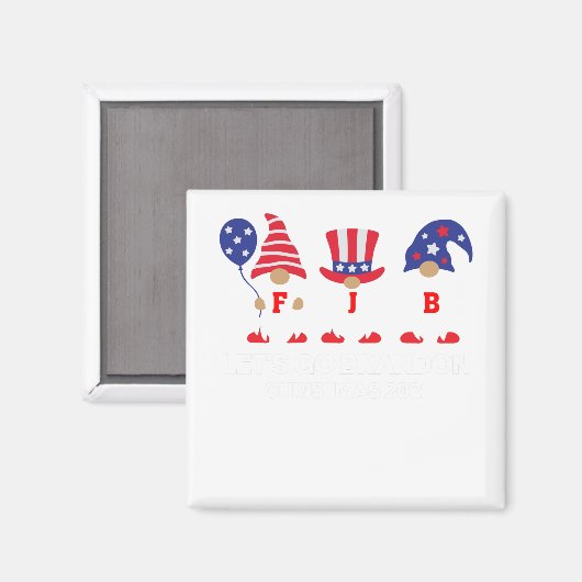 Aimant Allez Brandon Gnome Joyeux Noël 2021 (Recto/Verso)