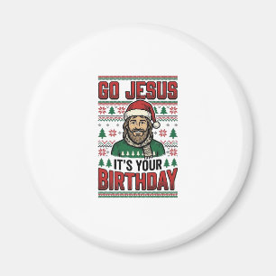 Aimant Allez Jésus Noël Anniversaire Vintage Chemise