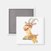 Aimant Allez la chèvre ! ! (mignon bouc de caricature) Ma (Recto/Verso)