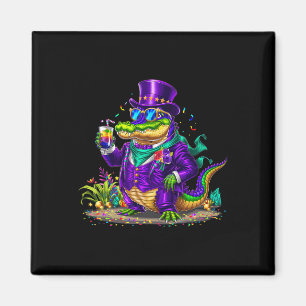 Aimant Alligator Mardi Gras Carnival Pour Femmes Hommes