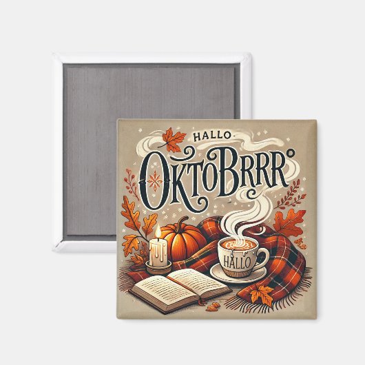 Aimant : Allô Octobrr Design d'automne (Recto/Verso)