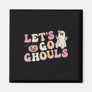 Aimant Allons Gouls Halloween Citrouille fantôme rétro