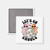 Aimant Allons Gouls Halloween Ghost Floral Mer Éffrayante (Recto/Verso)