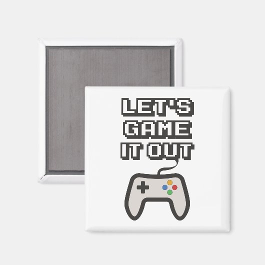 Aimant Allons jouer (Recto/Verso)