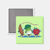 Aimant Allons tous au marché (Recto/Verso)