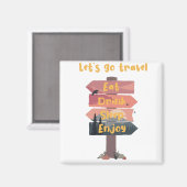 Aimant Allons-y Voyage, Bonnes vibes seulement (Recto/Verso)