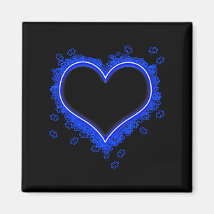 Aimant Allumez-le bleu Autisme Coeur Puzzle Pièces Autism
