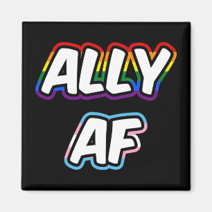 Aimant Ally AF II - Drapeau LGBTQ Fierté Gay Trans Queer