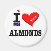 Aimant ALMONDS - J'aime (Devant)