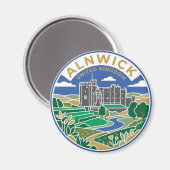 Aimant Alnwick Royaume-Uni (Recto/Verso)