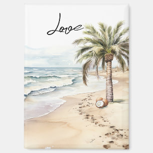 Aimant Aloha Beach Tropical Cocots Palm Tree