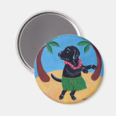 Aimant Aloha Black Labrador (Recto/Verso)