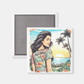 Aimant Aloha Girl (Recto/Verso)