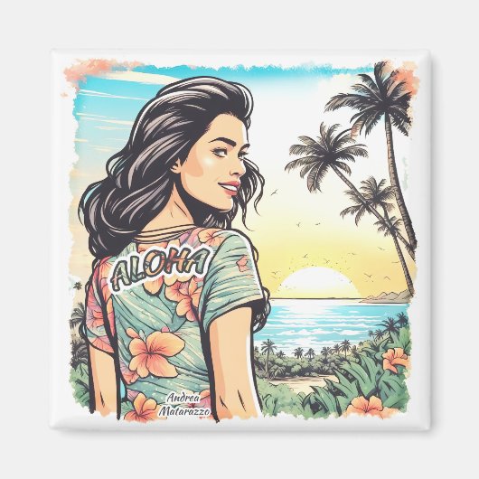 Aimant Aloha Girl (Devant)