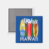 Aimant Aloha Hawaii Iles Surf (Recto/Verso)