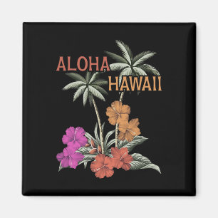 Aimant Aloha Hawaii Luau Hawaiian Hibiscus Fleurs Vacati