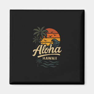 Aimant Aloha Hawaii Plage Été Surf Rétro 70s
