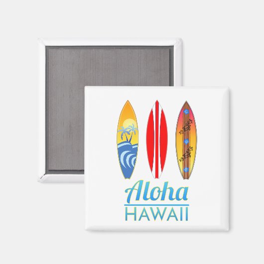 Aimant Aloha Hawaii Surf boards (Recto/Verso)