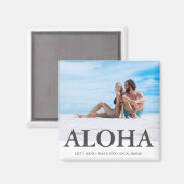Aimant Aloha Photo Hawaii Wedding Save Date (Recto/Verso)