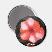 Aimant aloha rouge et blanc (Recto/Verso)