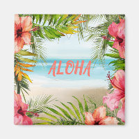 Aloha Tropical Island Paradise Palmiers et Fleurs