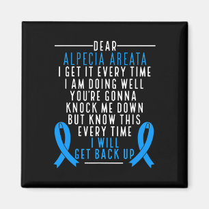 Aimant Alopecia Areata Awareness Je reviendrai Cheveux