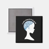 Aimant Alopecia Areata Cadeau - Sensibilisation à la pert (Recto/Verso)