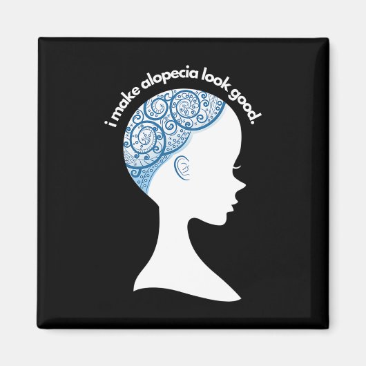 Aimant Alopecia Areata Cadeau - Sensibilisation à la pert (Devant)