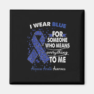 Aimant Alopecia Areata Sensibilisation Je Porte Du Bleu P