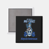 Aimant Alopecia Conscience de sa lutte est mon combat (Recto/Verso)