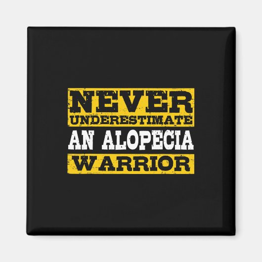 Aimant Alopecia Guerrier soutien perte de cheveux sensibi (Devant)