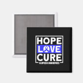 Aimant Alopecia Hope Love Guérison Alopecia Areata (Recto/Verso)