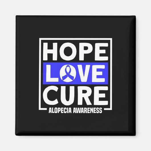 Aimant Alopecia Hope Love Guérison Alopecia Areata (Devant)