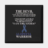 Aimant Alopecia Ruban Warrier Maladie Conscience (Devant)