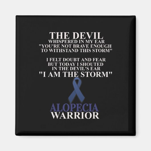 Aimant Alopecia Ruban Warrier Maladie Conscience (Devant)