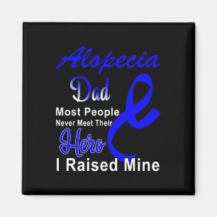 Aimant Alopecia Sensibilisation Papa Soutien Blue Ribbon
