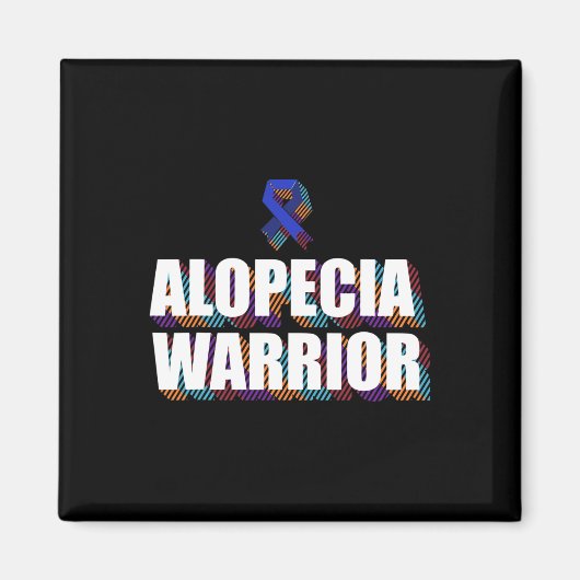 Aimant Alopecia Sensibilisation Perte de cheveux Guerrier (Devant)