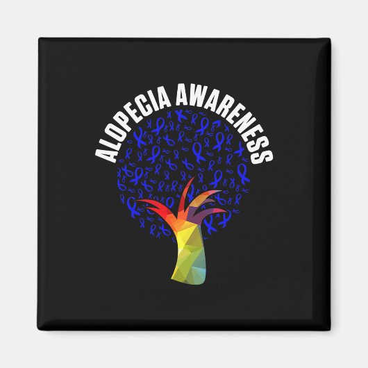 Aimant Alopecia Sensibilisation Perte de cheveux Guerrier (Devant)